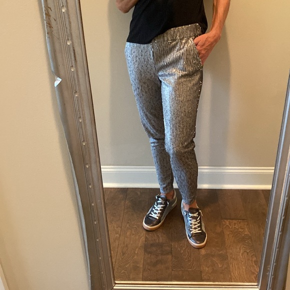 Silver Sequin Joggers! - Picture 3 of 9